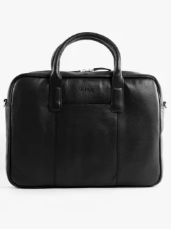 Totes Black Genuine Leather Laptop Bag