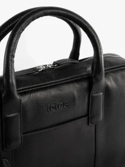 Totes Black Genuine Leather Laptop Bag