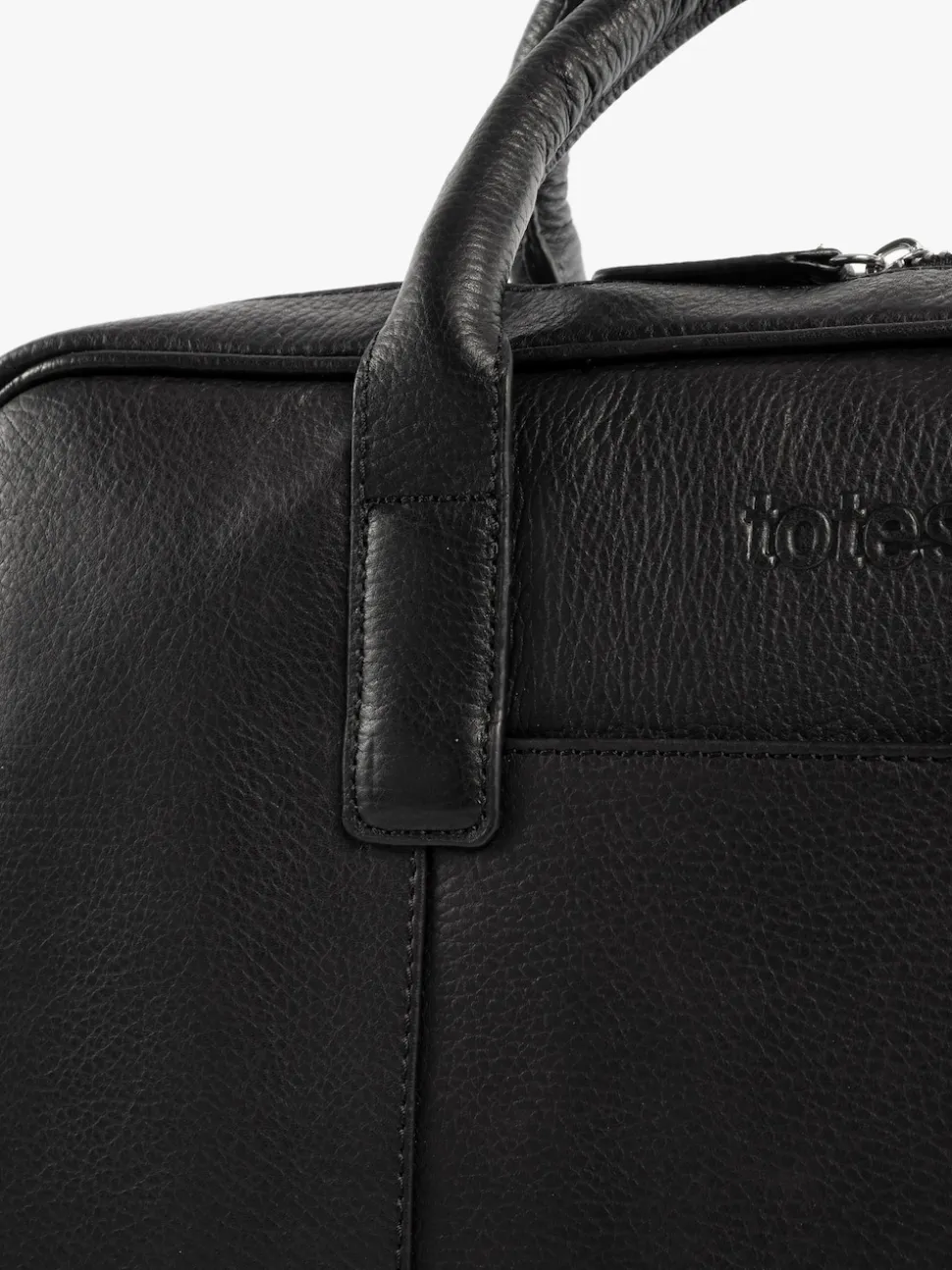 Totes Black Genuine Leather Laptop Bag