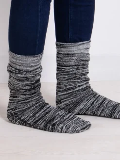 Totes Black Mens Bundle Thermal Brushed Socks 2 Pack