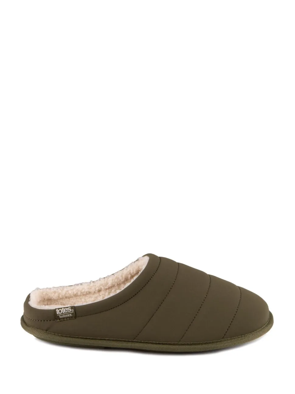 Totes Green Mens Isotoner Sport Quilted Mule Slippers