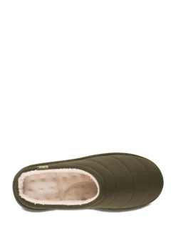 Totes Green Mens Isotoner Sport Quilted Mule Slippers