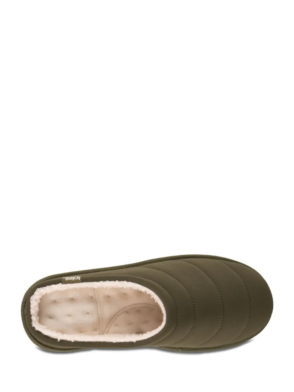 Totes Green Mens Isotoner Sport Quilted Mule Slippers