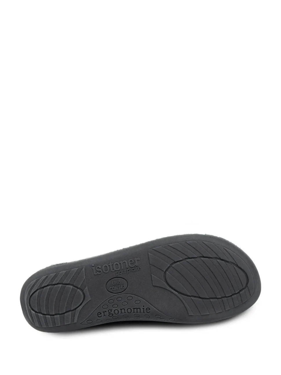 Totes Grey Mens Isotoner Swept Back Popcorn Mule Slippers