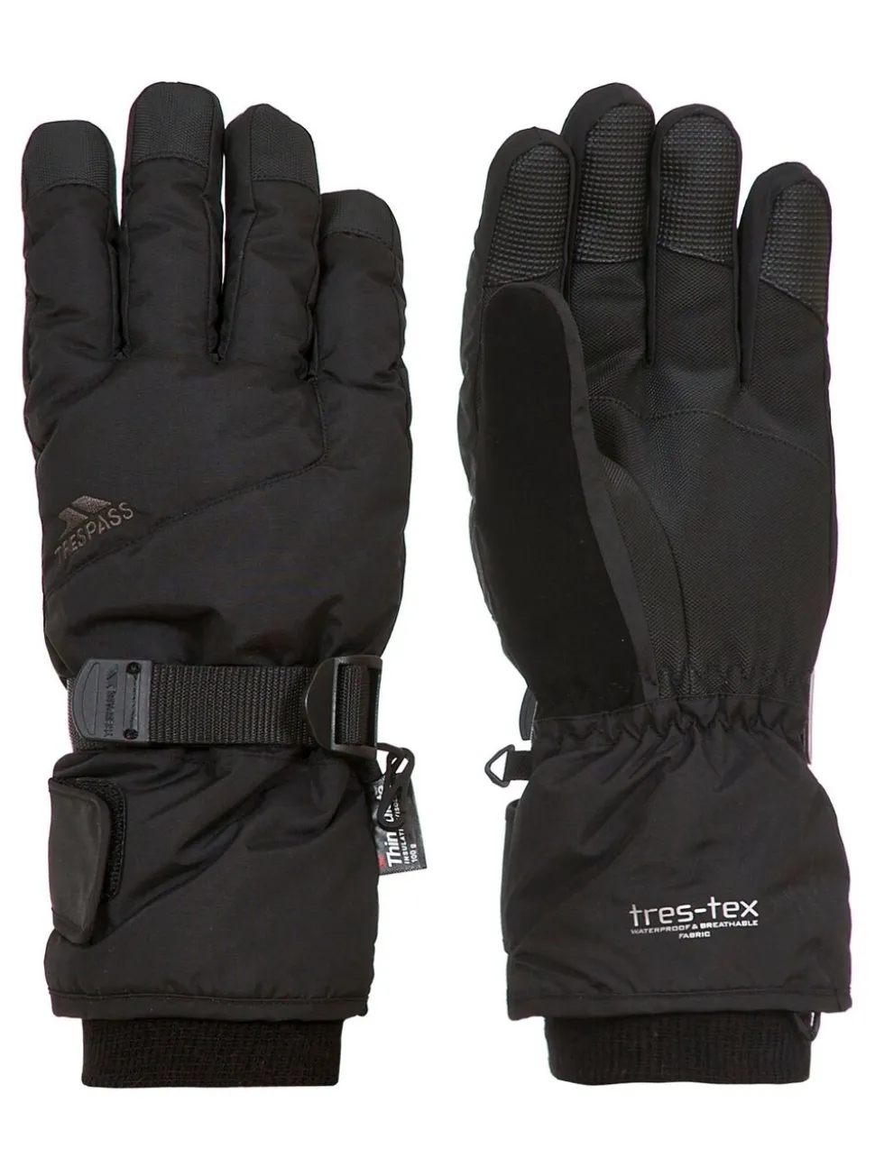 Trespass Ergon II Winter Adult Black Gloves