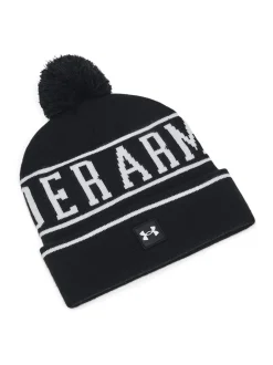Under Armour Black Logo Halftime Pom Beanie