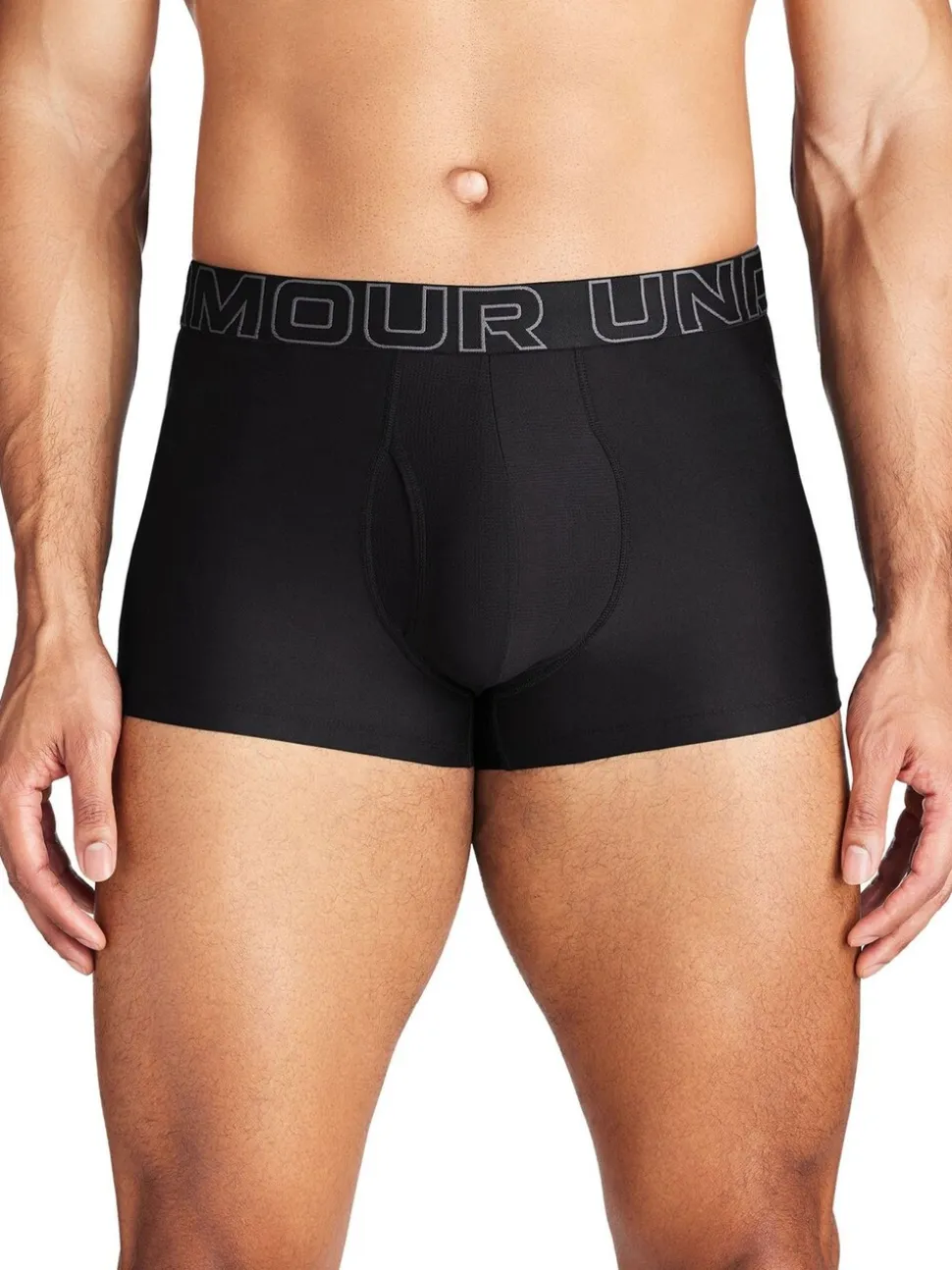 Under Armour Black Performance Tech 3" Solid Boxers 3 Pack