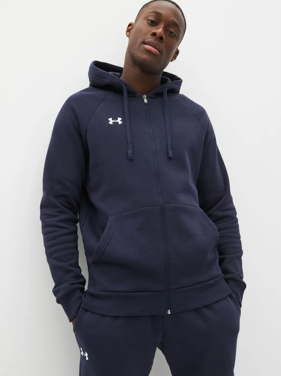 Under Armour Blue Rival Fleece Full Zip Hoodie
