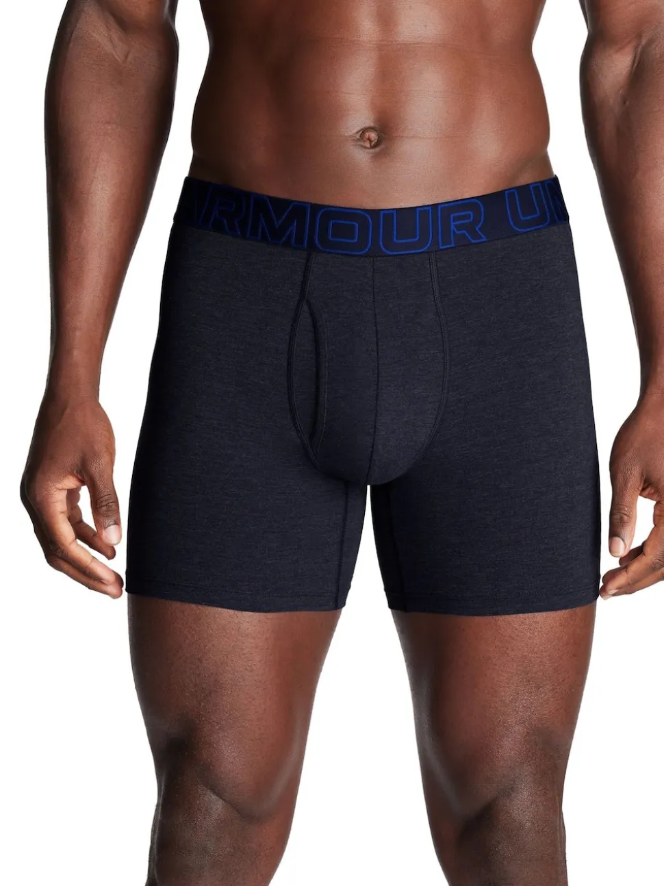Under Armour Blue/Grey 100% Cotton Performance Tech 6in Boxers 3 Pack