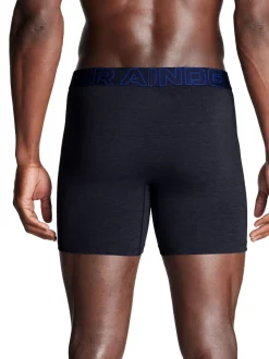 Under Armour Blue/Grey 100% Cotton Performance Tech 6in Boxers 3 Pack