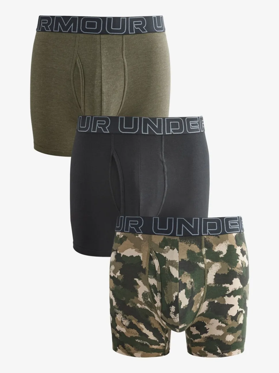Under Armour Camouflage Performance Cotton Print 6 inch Boxers 3 Pack