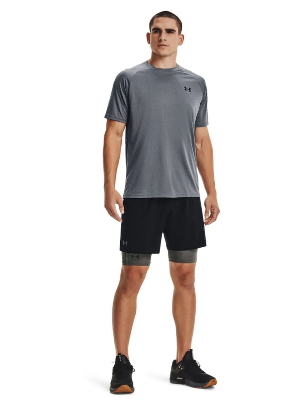 Under Armour Grey Heat Gear Long Shorts