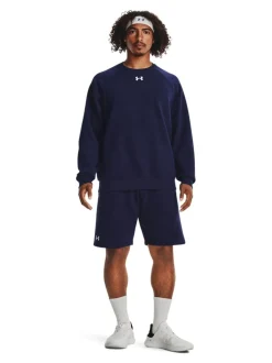 Under Armour Navy Blue/White Rival Fleece Shorts