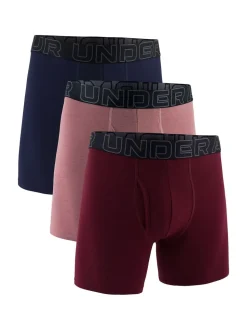Under Armour Pink 100% Cotton Performance Tech 6in Boxers 3 Pack