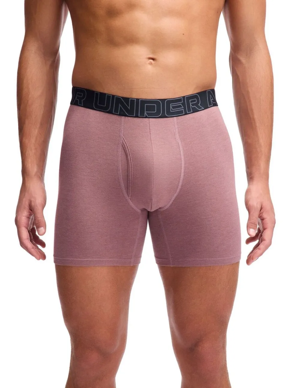 Under Armour Pink 100% Cotton Performance Tech 6in Boxers 3 Pack