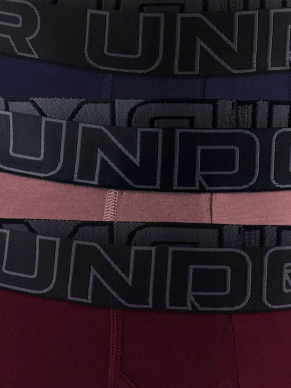 Under Armour Pink 100% Cotton Performance Tech 6in Boxers 3 Pack