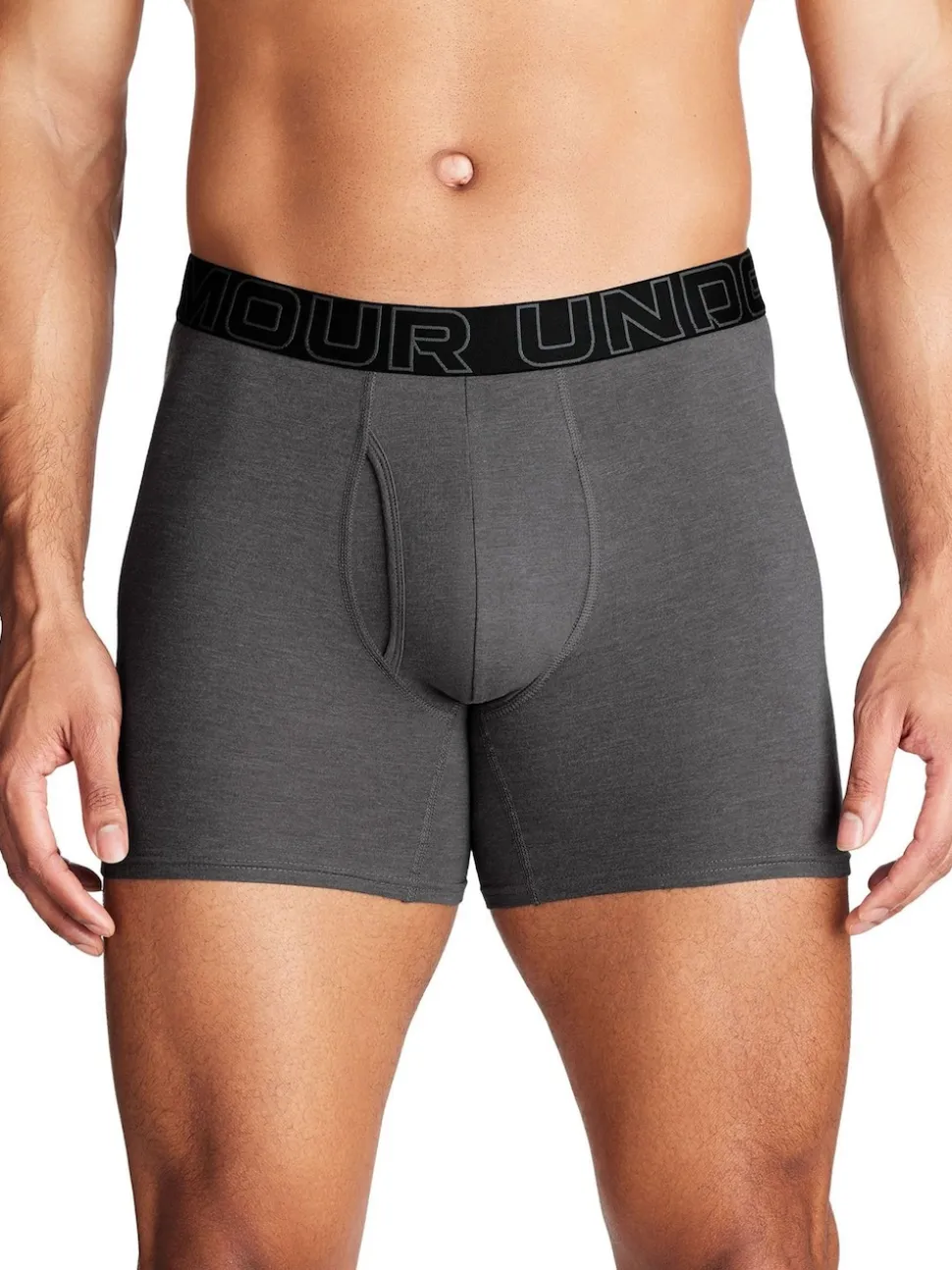 Under Armour Red/Grey 100% Cotton Performance Tech 6in Boxers 3 Pack