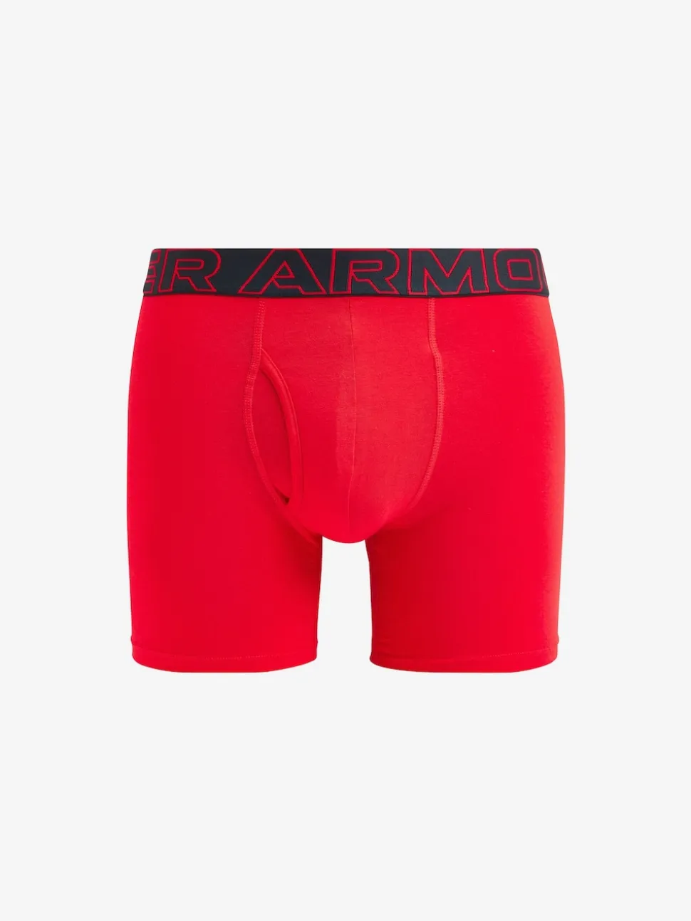 Under Armour Red/Grey 100% Cotton Performance Tech 6in Boxers 3 Pack