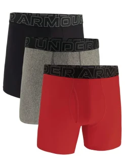 Under Armour Red/Grey Tech Solid Briefs 3 Pack