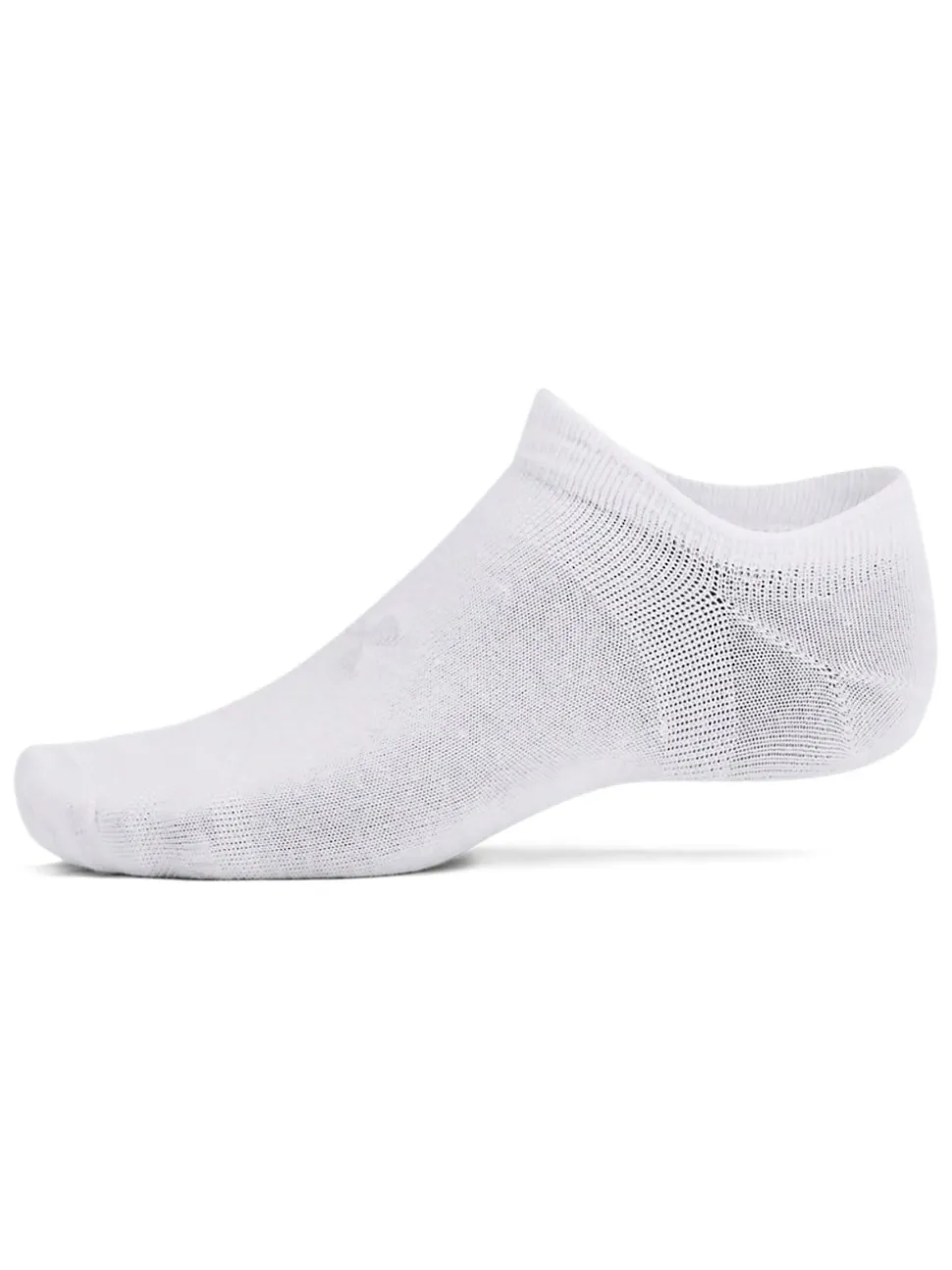 Under Armour White Cream Essential No Show Socks 6 Pack