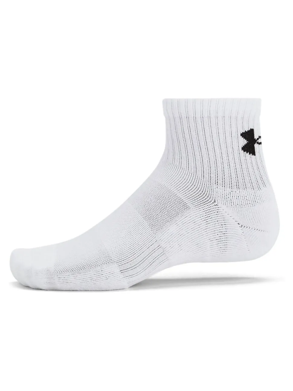 Under Armour White Off Unisex UA TC 3pk Qtr