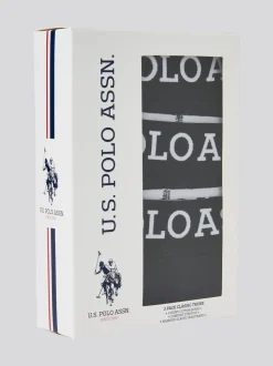 U.S. Polo Assn. Black Mens Boxer Shorts 3 Pack