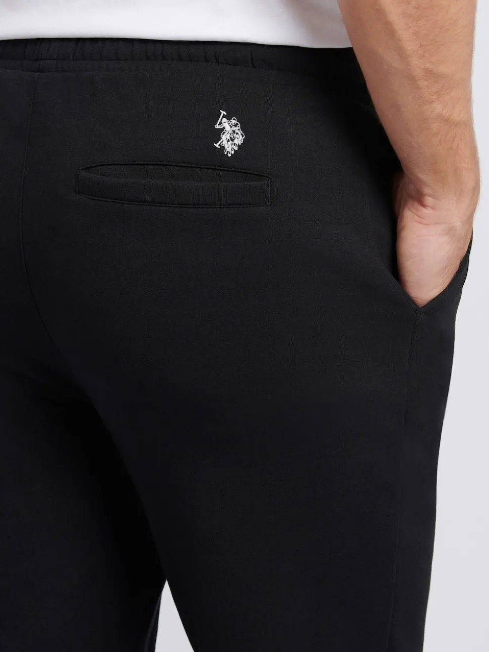 U.S. Polo Assn. Black Mens Comfort Drawstring Smart Joggers