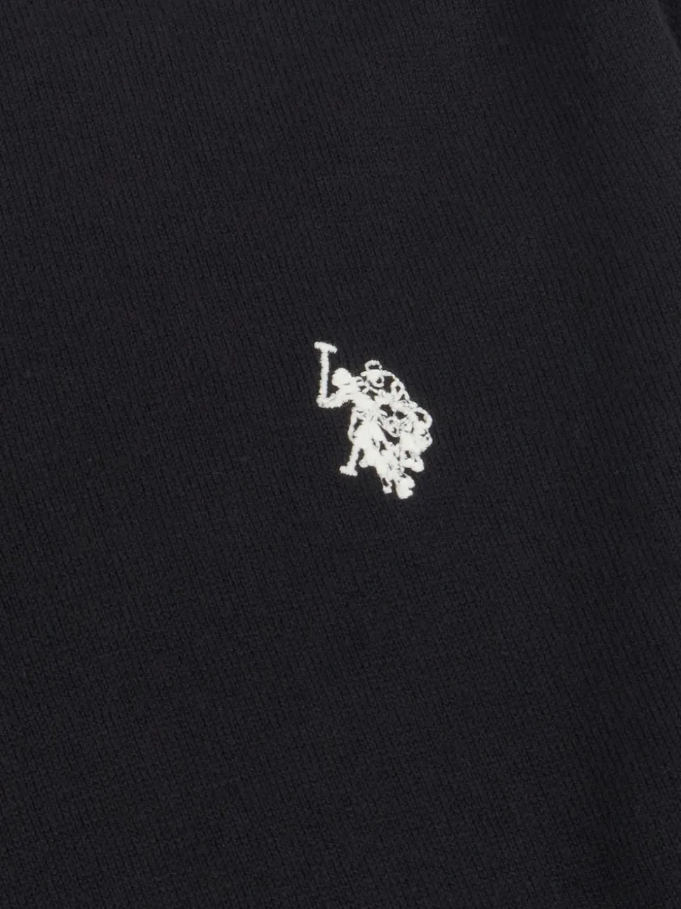 U.S. Polo Assn. Black Mens Cotton Crew Neck Jumper
