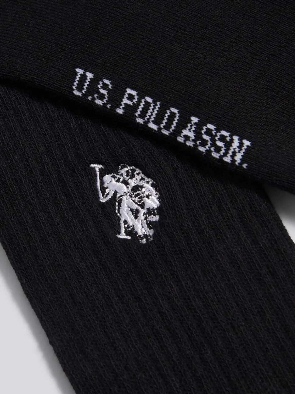 U.S. Polo Assn Black Mens Classic Sport Socks 5 Pack