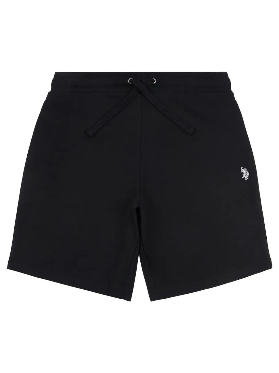 U.S. Polo Assn Black Mens Double Horsemen Sweat 100% Cotton Shorts