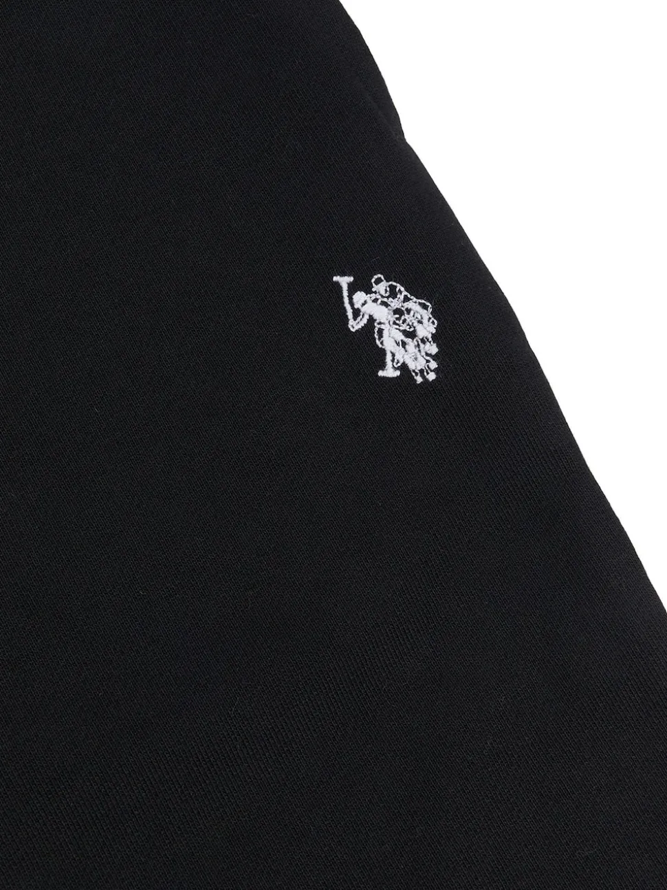 U.S. Polo Assn Black Mens Double Horsemen Sweat 100% Cotton Shorts