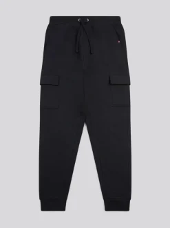 U.S. Polo Assn. Black Mens Double Horsemen Cargo Sweat Joggers