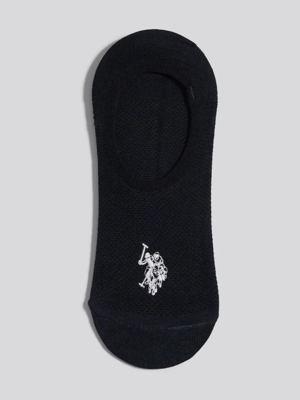 U.S. Polo Assn Black Mens Invisible Trainer Socks 3 Pack