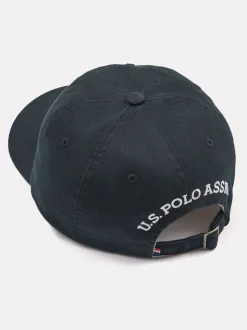 U.S. Polo Assn. Black Mens Washed Casual 100% Cotton Cap