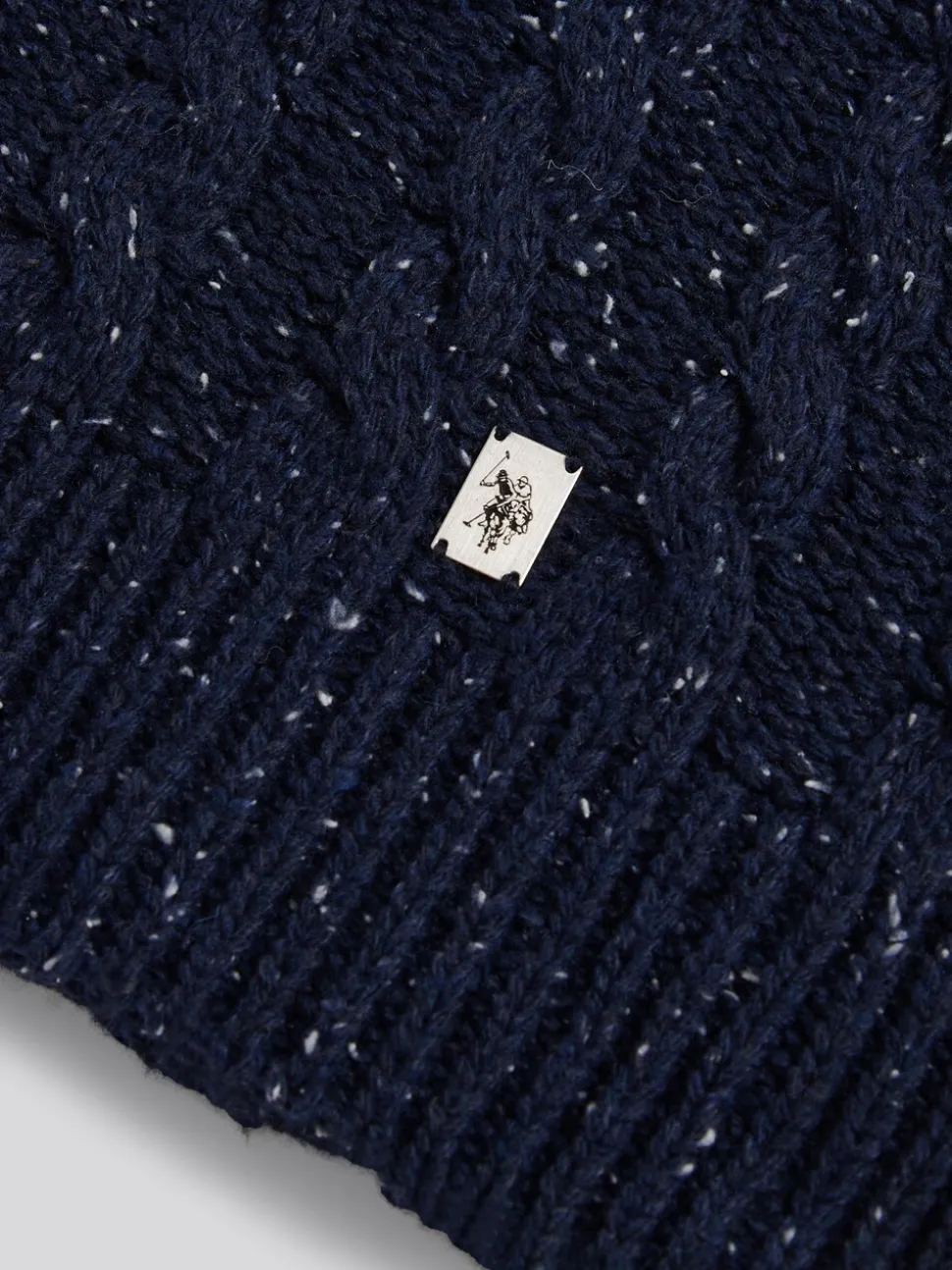 U.S. Polo Assn Blue Cable Knit Scarf