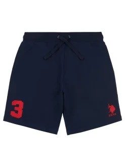 U.S. Polo Assn. Blue Chrome Mens Classic Fit 100% Cotton Player 3 Sweat Shorts
