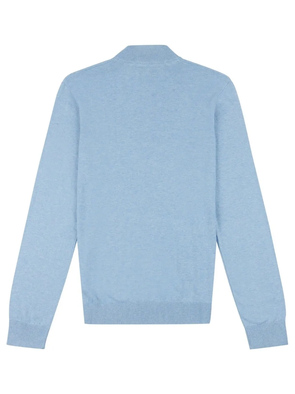 U.S. Polo Assn. Blue Cotton Funnel Neck Quarter Zip Knit