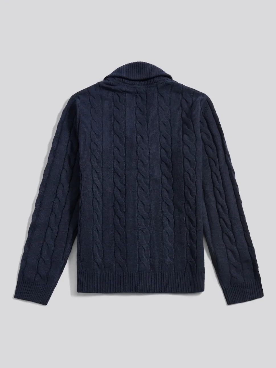 U.S. Polo Assn Blue Half Cardigan Stitch Knit Cardigan
