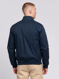 U.S. Polo Assn. Blue Mens 100% Cotton Twill Harrington Jacket