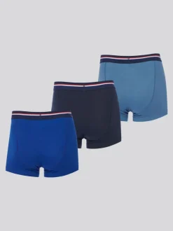 U.S. Polo Assn Blue Mens Branded Stripe Boxer Shorts 3 Pack