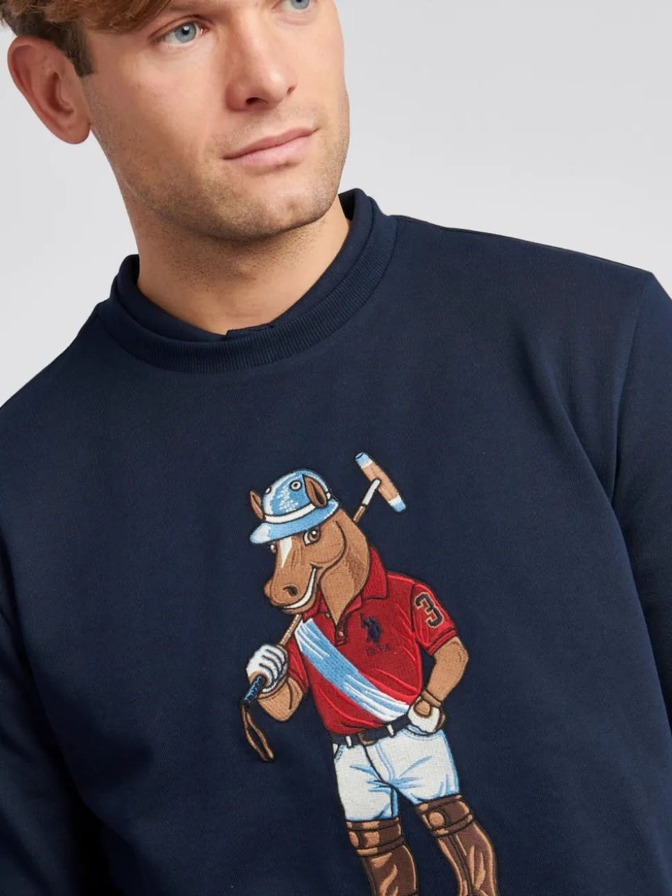 U.S. Polo Assn. Blue Mens Chuck Crew Sweatshirt
