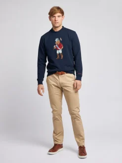 U.S. Polo Assn. Blue Mens Chuck Crew Sweatshirt