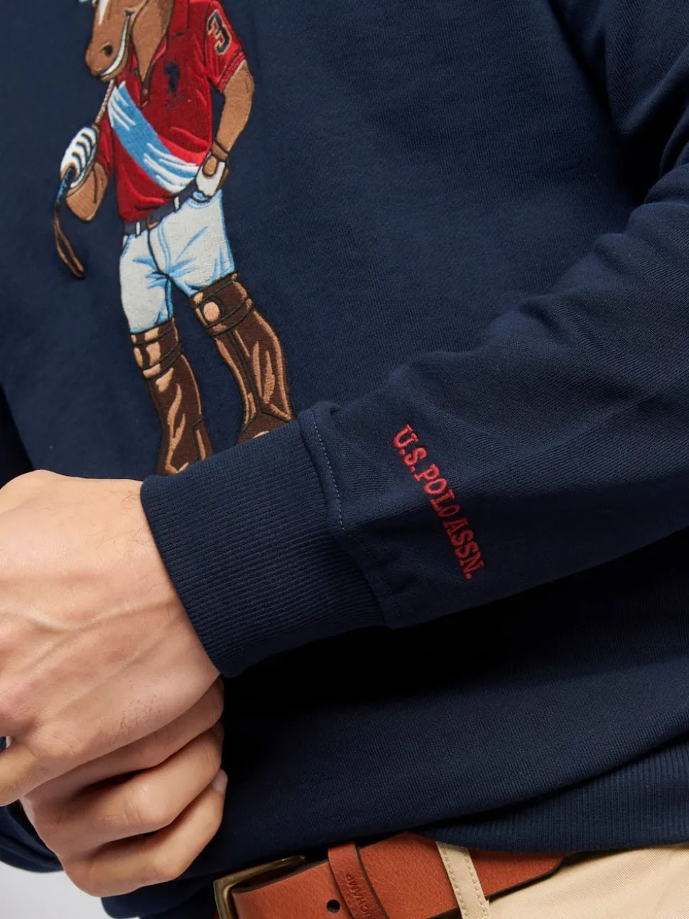 U.S. Polo Assn. Blue Mens Chuck Crew Sweatshirt