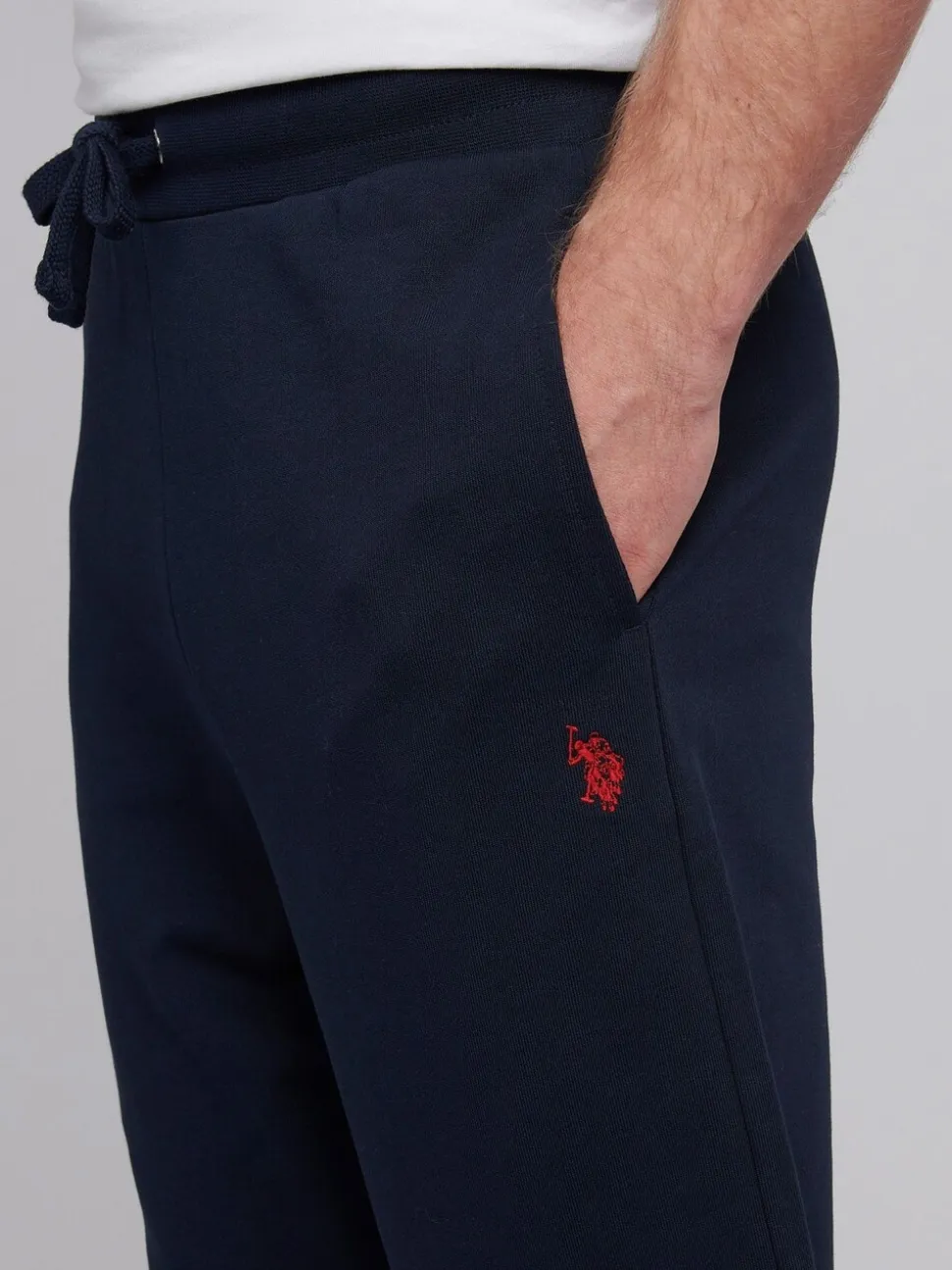 U.S. Polo Assn. Blue Mens Double Horsemen Loopback Joggers