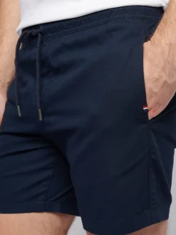 U.S. Polo Assn. Blue Mens Linen Blend Deck Shorts