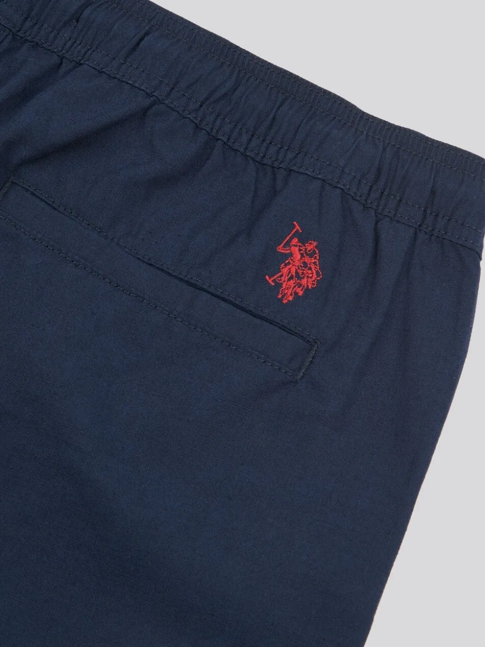 U.S. Polo Assn. Blue Mens Linen Blend Deck Shorts
