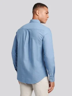 U.S. Polo Assn. Blue Mens Peached Oxford Shirt