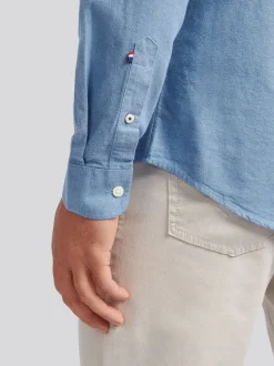 U.S. Polo Assn. Blue Mens Peached Oxford Shirt