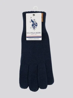 U.S. Polo Assn. Blue Winter Classic Knit Gloves