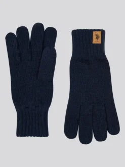 U.S. Polo Assn. Blue Winter Classic Knit Gloves